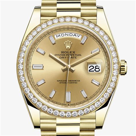 rolex daydate 40 mm yellow gold|40 mm Rolex date just.